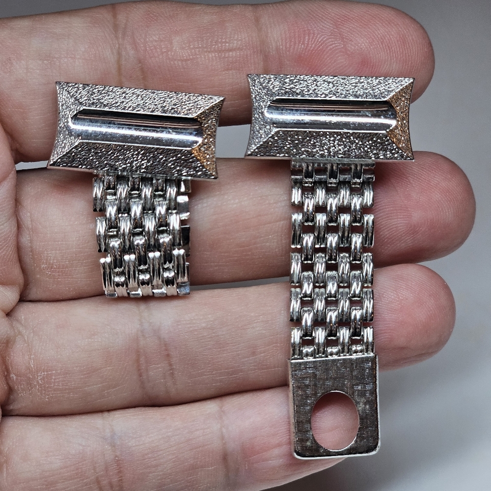 Vintage silver tone cuff links cufflinks
